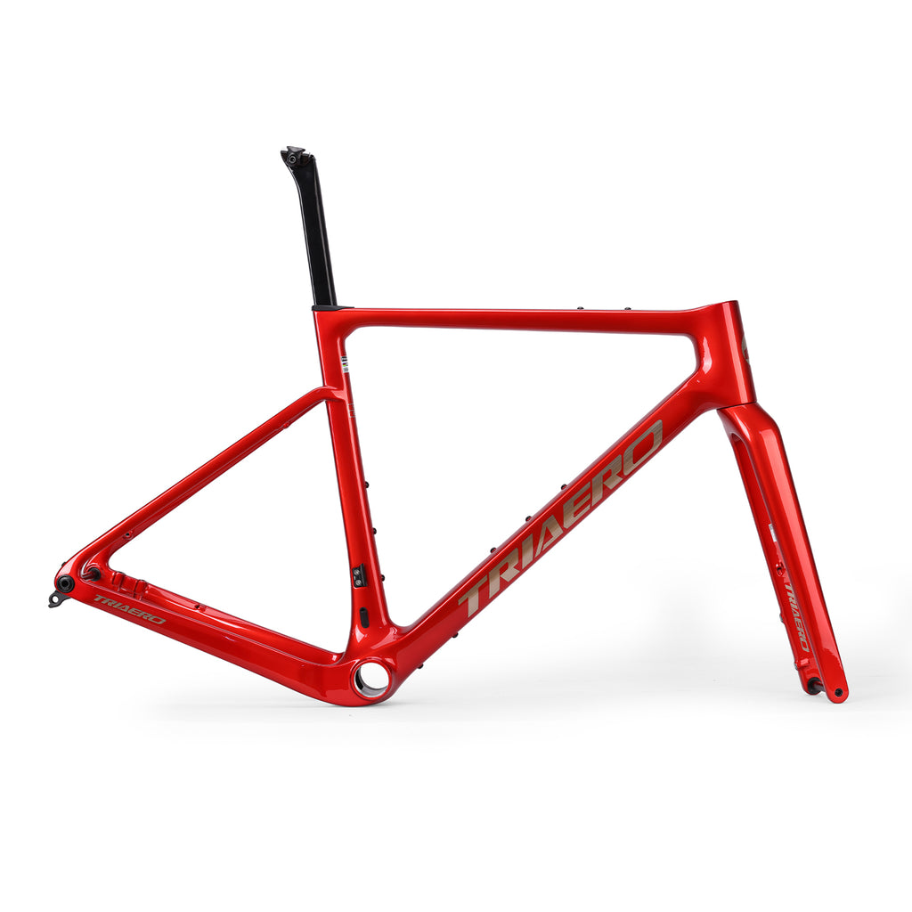ICAN Graro gravel frame uci approval  fork without bolts 0mm offset seat post TRIAERO